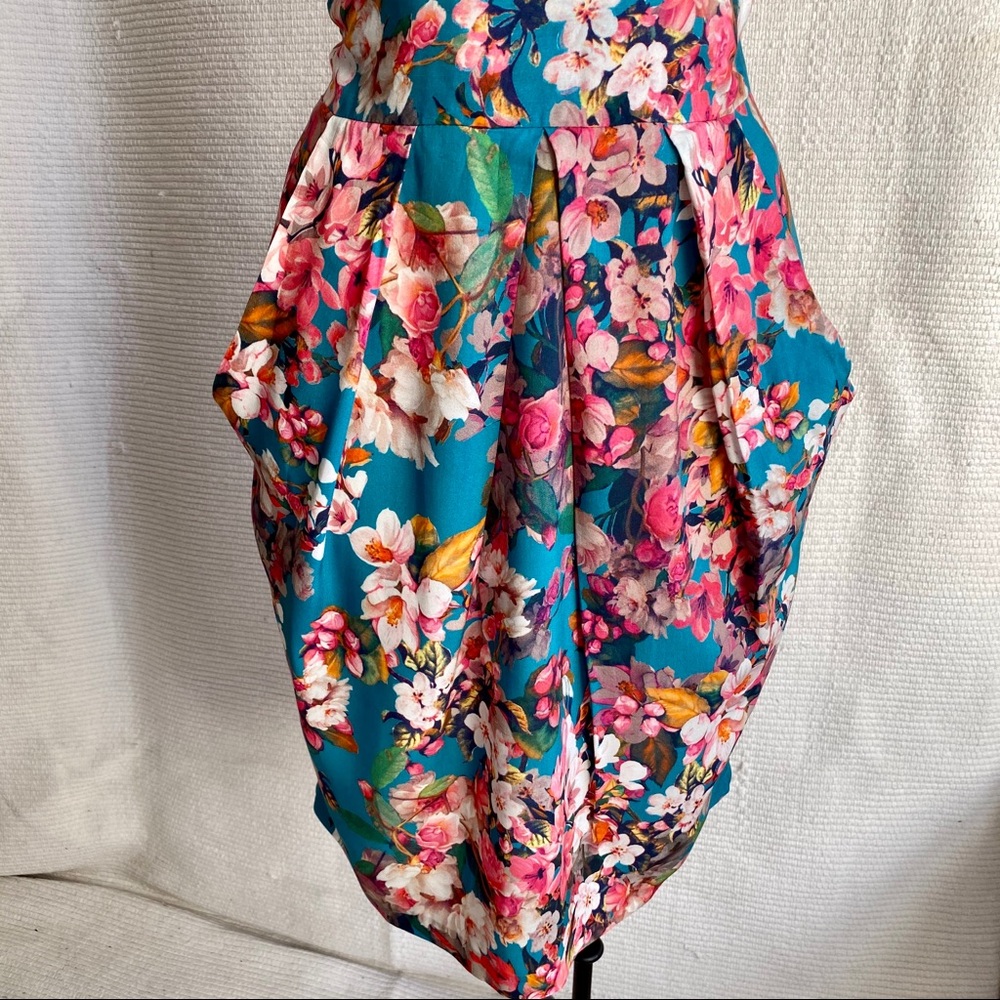 ASOS 8 Electric Floral Print Sheath Dress - Picture 6 of 8